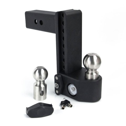 Weigh Safe 8in Drop Hitch w/Built-in Scale & 2.5in Shank (10K/22K GTWR) - Steel