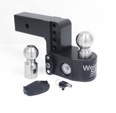 Weigh Safe 4in Drop Hitch w/Built-in Scale & 2.5in Shank (8K/18.5K GTWR) w/WS05 - Black Cerakote