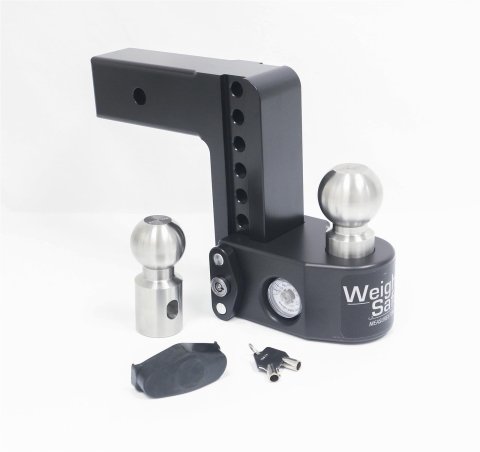 Weigh Safe 6in Drop Hitch w/Built-in Scale & 2.5in Shank (8K/18.5K GTWR) w/WS05 - Black Cerakote