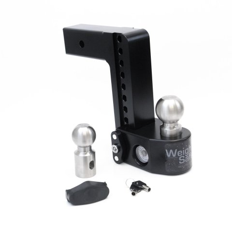 Weigh Safe 8in Drop Hitch w/Built-in Scale & 2.5in Shank (8K/18.5K GTWR) w/WS05 - Black Cerakote