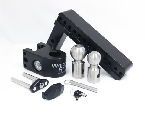 Weigh Safe 10in Drop Hitch w/Built-in Scale & 2in Shank (8K/12.5K GTWR) w/WS05 - Black Cerakote
