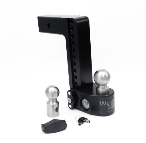 Weigh Safe 10in Drop Hitch w/Built-in Scale & 2.5in Shank (8K/18.5K GTWR) w/WS05 - Black Cerakote
