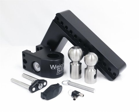 Weigh Safe 10in Drop Hitch w/Built-in Scale & 3in Shank (8K/21K GTWR) w/WS05 - Black Cerakote