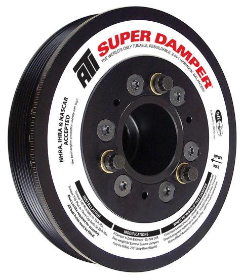 ATI Damper - 6.78in - Alum - 6 Grv - LT1 LT4 - Y Body Corvette - 3 Ring
