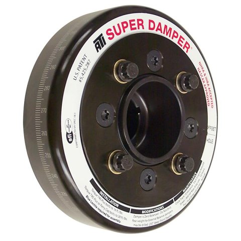 ATI Damper - 6.325in - Alum - Ford SB & 6 Cyl - 4 Bolt OEM - 4in Long - B Timing - 562G Hub - 3 Ring