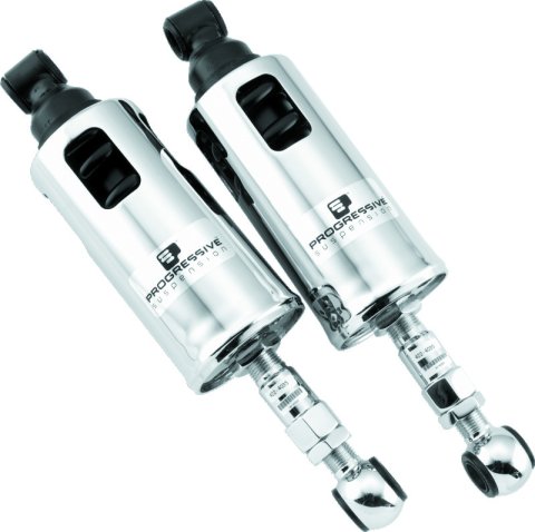Progressive 89-99 Harley-Davidson Softail 422 Series Shocks Heavy Duty - Chrome
