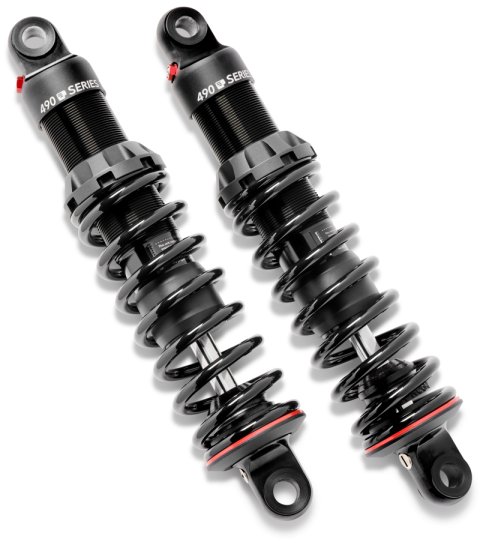 Progressive Harley-Davidson V-Rod 490 Series Shocks 13.0in Bushing - Black