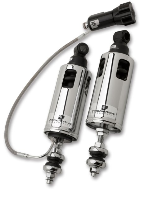 Progressive 88-99 Harley-Davidson Softail 422 Series Shocks w/RAP Heavy Duty - Chrome