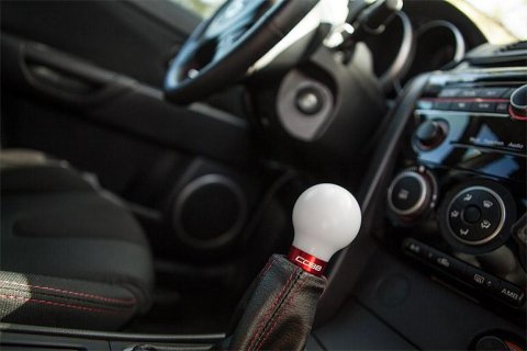 Cobb 07-13 Mazdaspeed3 & 06-07 Mazdaspeed6 Shift Knob - White Knob w/Race Red Base