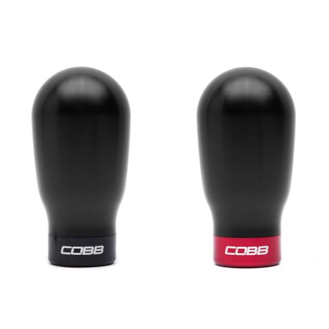 Cobb Mazda 6-Speed Tall Weighted COBB Shift Knob - Black (Incl. Both Red + Blk Collars)