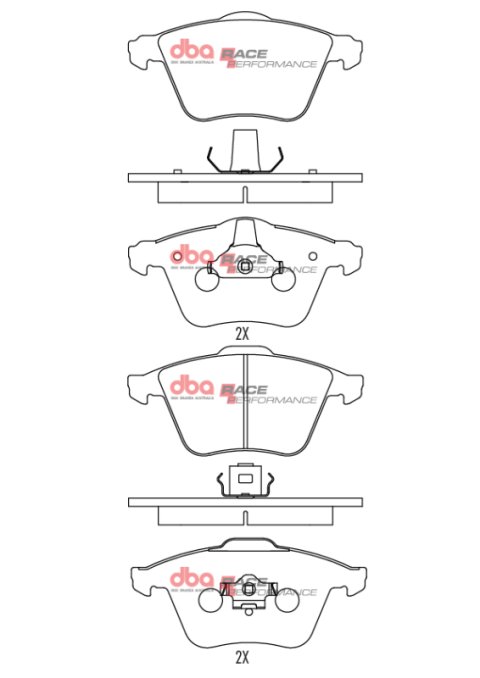 DBA 12-13 Volkswagen Golf R Front RP Performance Brake Pads