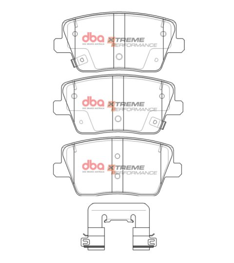 DBA 22-23 Hyundai Veloster (w/Solid Rear Rotor) Rear XP Performance Brake Pads