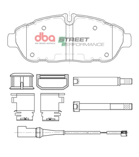 DBA 20-22 Ford Transit-150 AWD (6 Lug) Front SP Performance Brake Pads
