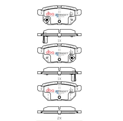 DBA 09-10 Pontiac Vibe Base 2.4L Rear SSEV Street Series Brake Pads