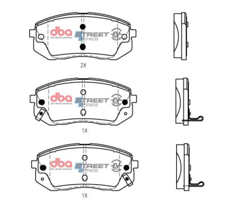 DBA 18-23 Hyundai Kona (w/A/T / 305mm Front Rotor) AWD Front SSEV Street Series Brake Pads