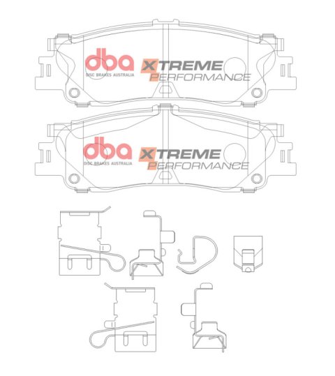 DBA 2022+ Toyota Landcruiser 300 Series XP Xtreme Performance Rear Brake Pads w/ Shims & Clips