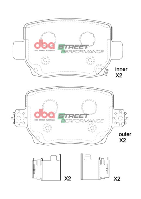 DBA 2019+ Tesla Model 3 Standard/Long Range SP Performance Rear Brake Pads