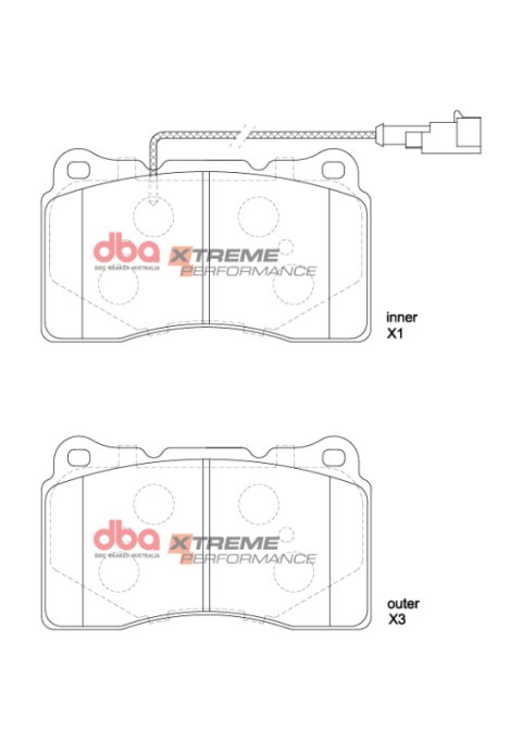 DBA 14-16 Maserati Ghibli (w/345mm Front Rotor) XP Performance Front Brake Pads