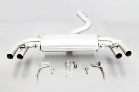 Remus 2013 Audi S3 Quattro 3 Door Axle Back Exhaust w/Connection Tube/Carbon Tail Pipe Set (1x rms046913 1500, 1x rms046513 0000, 1x rms0026 99CSSR)