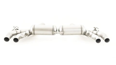 Remus 2017 BMW M550I xDrive G30 4.4L (N63R) Axle Back Exhaust w/Connection Tube/Carbon Tail Pipe Set (Bundled Kit)