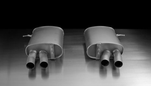 Remus 2006-2009 BMW 3 Series E92/E93/E90 (N54) Axle Back Exhaust w/Polished Tail Pipe Set (1x rms088906 0500LR, 4x rms0006 83CSR)