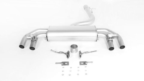 Remus 2017 Volkswagen Golf R Mk VII (Facelift Model) Axle Back Exhaust w/Polished Tail Pipe Set (1x rms956517 1500, 4x rms0006 98CR)
