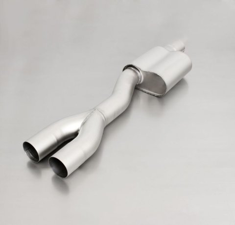 Remus 2015 Ford Mustang 2.3L Ecoboost Axle Back Exhaust w/Front Section/Black Chrome Tail Pipe Set (Bundled Kit)
