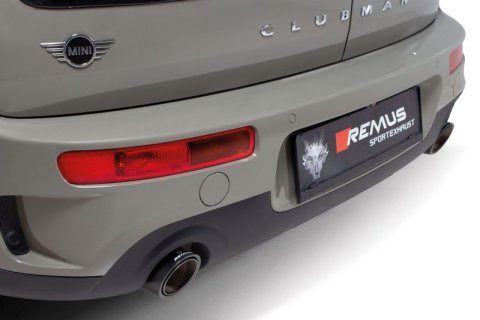 Remus 2019 Mini Cooper S Clubman F54 (w/GPF) GPF-Back Exhaust w/Front Section/Blk Chrm Tail Pipe Set (Bundled Kit)