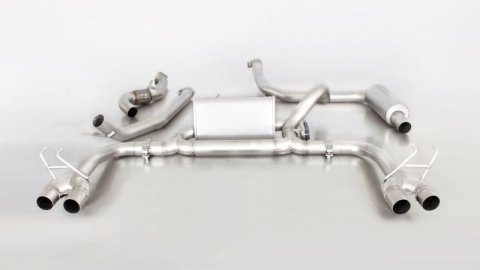 Remus 2015 Honda Civic Type-R Type Fk2 2.0T Axle Back Exhaust w/Front Section/Chrome Tail Pipe Set (Bundled Kit)