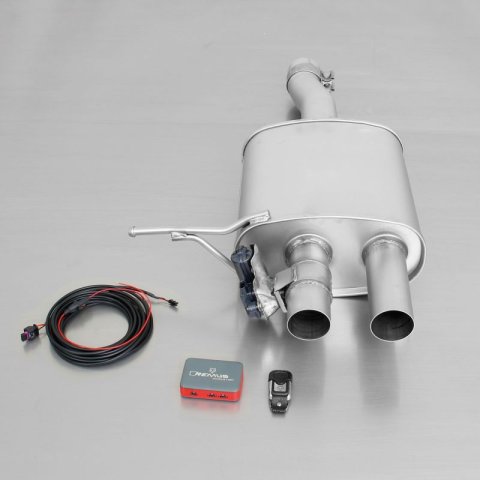 Remus 2014 Mini Cooper S F56 2.0T Axle Back Exhaust w/Adapter/Front Silencer/Polished Tail Pipe Set (Bundled Kit)