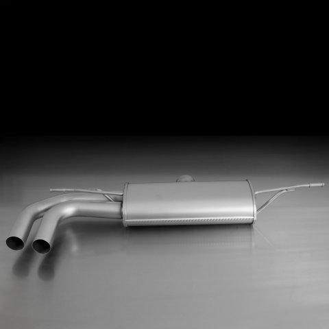 Remus 2012 Audi A3 3 Door 2015 Axle Back Exhaust w/Angled Chrome Tail Pipe Set (1x rms044112 0500, 2x rms0006 83CSR)