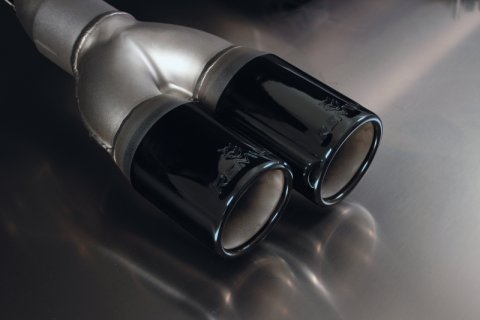 Remus 2012 BMW 3 Series F30 Sedan / F31 Touring 2.0L Axle Back Exhaust w/Black Chrome Tail Pipe Set (1x rms086012 0500, 1x rms086012 1604B)