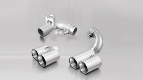 Remus 2012 BMW 3 Series F30/F31 2.0L (B48B20) Axle Back Exhaust w/Chrome Tail Pipe Set (1x rms086514 1500, 1x rms086514 1604G)