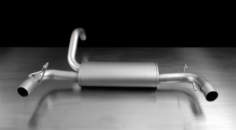 Remus 2007 Abarth 500 Abarth 1.4L Axle Back Exhaust w/Polished Tail Pipe Set (1x rms182510 0500, 2x rms0006 98CR)