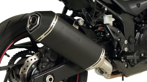 Remus 2018 Suzuki GSX-S 750/GSX-S 750 Z Okami Black Slip On w/Connection Tube (1x rms0105 855011, 1x rms14782 855018)