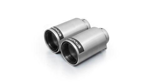 Remus Stainless Steel 98mm Polished w/Carbon Insert Tail Pipe Set (Pair) (2x rms0006 98CR)