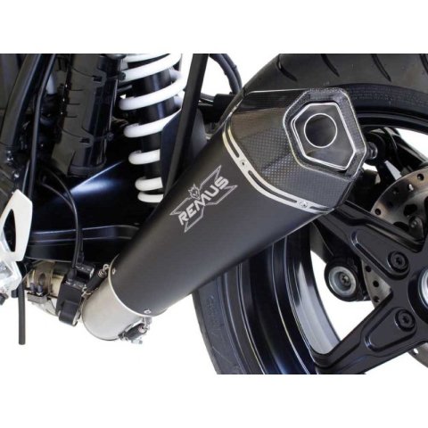 Remus 2016 BMW R NineT w Sozius Footpegs Hypercone Black Slip On w/ Connection Tube (1x rms0105 087514, 1x rms6782 100760L)
