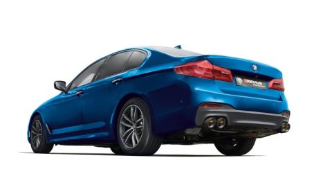 Remus 2017 BMW M550I xDrive G30 4.4L (N63R) Axle Back Exhaust w/Connection Tube (1x rms089017 1500, 1x rms089017 0000)