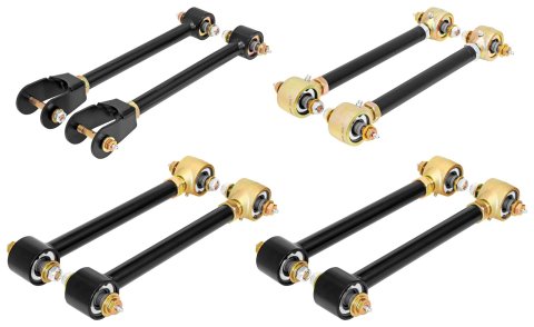 RockJock TJ/LJ Johnny Joint Adjustable Control Arms Set Of 8 w/ Double Adjust. Rear Upper Arms (1x rokCE-9102, 1x rokCE-9103S, 2x rokCE-9106)