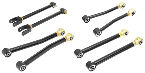 RockJock JK Johnny Joint Complete Control Arm Set Of 8 (1x rokCE-9807RUA, 1x rokCE-9807RLA, 1x rokCE-9807FUA, 1x rokCE-9807FLA)