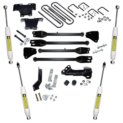 Superlift 17-19 Ford F-250/F-350 SuperDuty 4WD (Diesel) 4in Lift Kit w/4-Link w/ SLF Shocks (Bundled Kit)