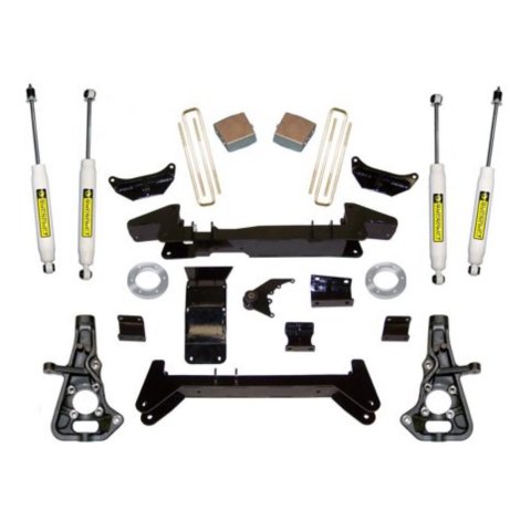 Superlift 01-10 Chevy Silv/GMC Sierra 2500HD/3500 4WD 6in Lift Kit - Knuckle Kit w/ Superlift Shocks (Bundled Kit)