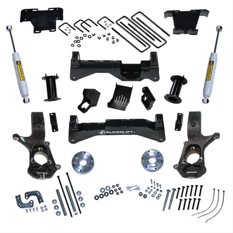 Superlift 07-16 Chevy Silv/GMC Sierra 4WD w/ Cast Steel Control Arms 8in Lift Kit w/ SLF Rear Shocks (Bundled Kit)