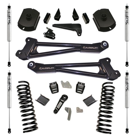Superlift 14-18 Ram 2500 4WD Diesel 4in Lift Kit Replacement Radius Arms w/ Fox 2.0 Shocks (Bundled Kit)