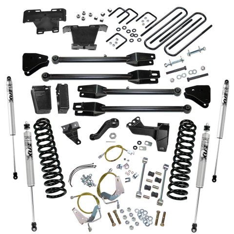 Superlift 08-10 Ford F-250 SuperDuty 4WD Diesel 6in Lift Kit w/ A 4 Link Conversion/Fox 2.0 Shocks (Bundled Kit)