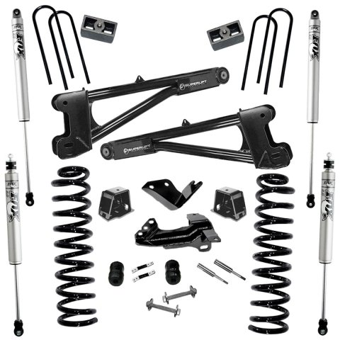 Superlift 05-07 Ford F-250 SuperDuty 4WD Diesel 4in Lift Kit w/ Repl Radius Arms/Fox 2.0 Shocks (Bundled Kit)
