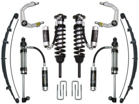 ICON 05-15 Toyota Tacoma 0-3.5in/16-17 Toyota Tacoma 0-2.75in Stg 10 Suspension System w/Billet Uca (Bundled Kit)
