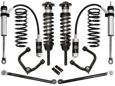ICON 03-09 Toyota 4Runner/FJ 0-3.5in Stage 4 Suspension System w/Tubular Uca (1x ico52700, 1x ico54000T, 1x ico58451DJ, 1x ico57810P, 1x ico58645)