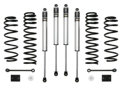 Icon Vehicle Dynamics Stage 1 Suspension Lift Kits K22011 Kit, Coil Springs With Shocks, 1, 2.50 in. Lift, Front, Rear, Jeep, JL, Kit
