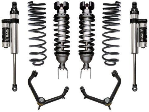 ICON 2019+ Ram 1500 2/4WD .75-2.5in Stage 4 Suspension System w/Tubular Uca (1x ico212150, 1x ico218550DJ, 1x ico217716P, 1x ico211000)